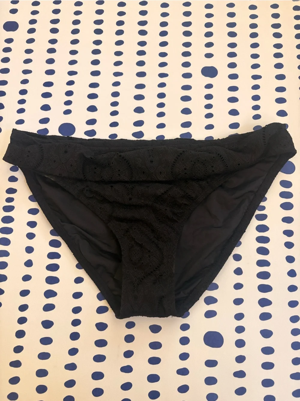 La Blanca Black Crochet Bikini Bottom